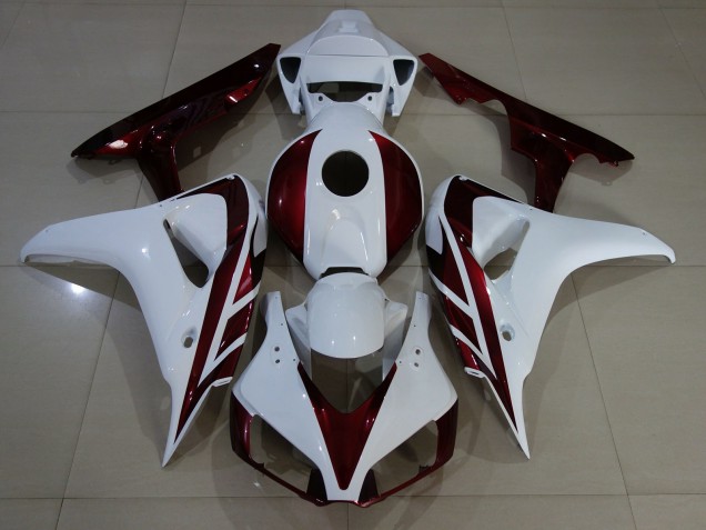 2006-2007 Gloss White and Deep Red CBR1000RR Motorcycle Fairings