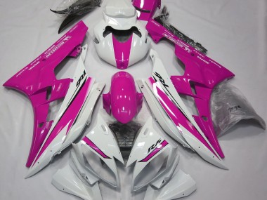 2006-2007 Gloss White and Pink R6 Motorcycle Fairings