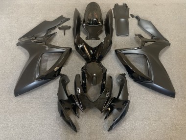 2006-2007 Gloss and Matte Black GSXR 600-750 Motorcycle Fairings