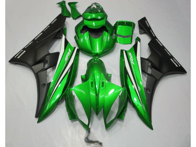 2006-2007 Green Black and White R6 Motorcycle Fairings