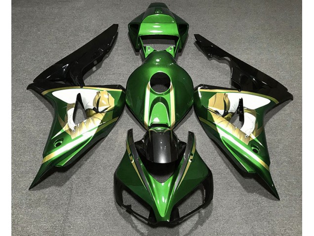 2006-2007 Green & Gold CBR1000RR Motorcycle Fairings