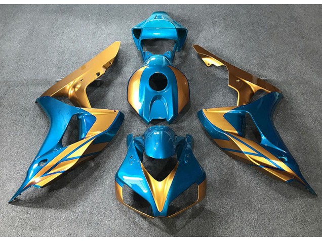 2006-2007 Light Blue & Gold CBR1000RR Motorcycle Fairings