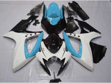 2006-2007 Light Blue Star GSXR 600-750 Motorcycle Fairings