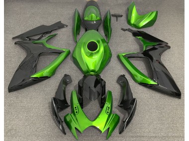 2006-2007 Light Green and Black GSXR 600-750 Motorcycle Fairings