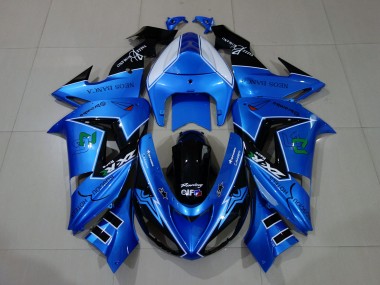 2006-2007 Liquid Blue & Logos ZX10R Motorcycle Fairings
