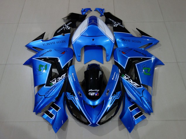 2006-2007 Liquid Blue & Logos ZX10R Motorcycle Fairings