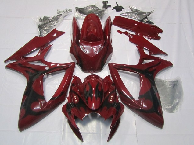 2006-2007 Maroon Red GSXR 600-750 Motorcycle Fairings