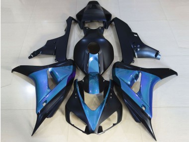 2006-2007 Matte Black & Light Blue CBR1000RR Motorcycle Fairings