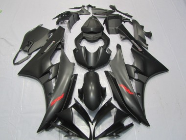 2006-2007 Matte Black Red Decal R6 Motorcycle Fairings
