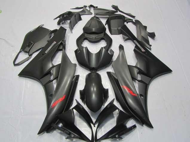 2006-2007 Matte Black Red Decal R6 Motorcycle Fairings