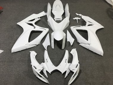 2006-2007 Matte White GSXR 600-750 Motorcycle Fairings