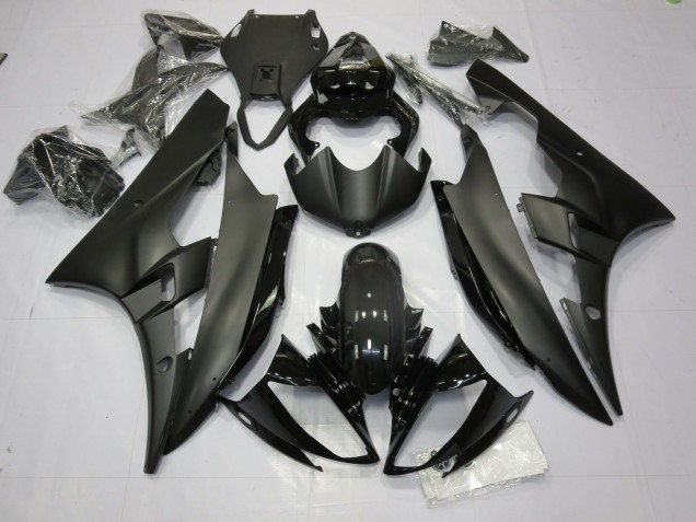 2006-2007 Matte and Gloss Black R6 Motorcycle Fairings