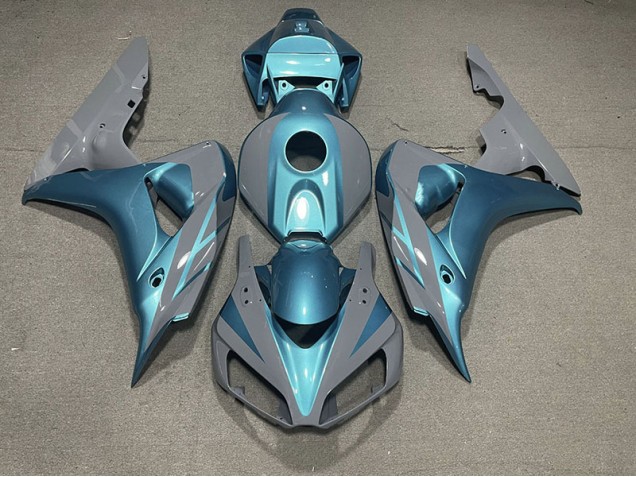 2006-2007 Nardo Grey and Light Blue CBR1000RR Motorcycle Fairings