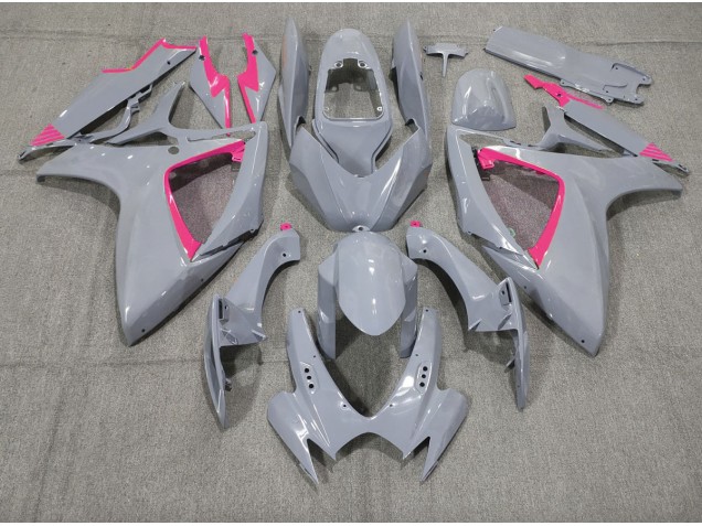 2006-2007 Nardo and Pink Trim GSXR 600-750 Motorcycle Fairings