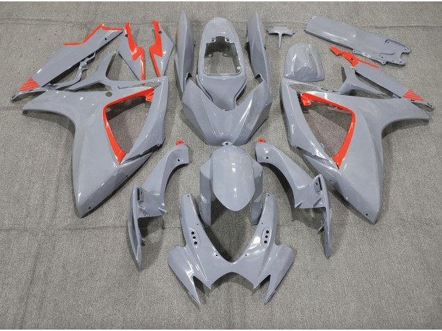 2006-2007 Nardo and Red Trim GSXR 600-750 Motorcycle Fairings