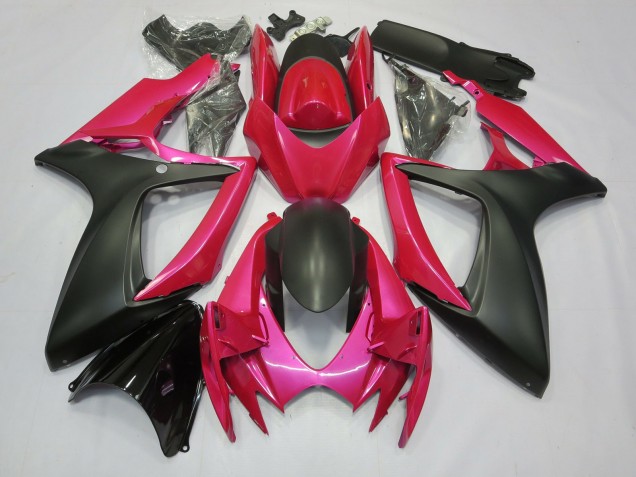 2006-2007 Pink and Matte GSXR 600-750 Motorcycle Fairings