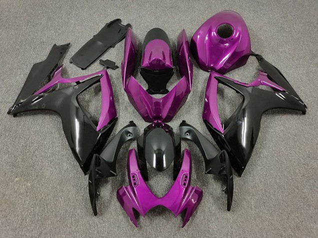2006-2007 Purple and Black GSXR 600-750 Motorcycle Fairings