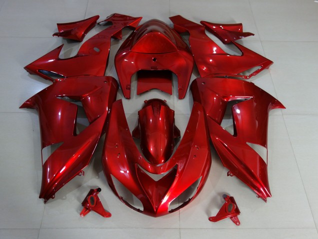 2006-2007 Red Deep Gloss ZX10R Motorcycle Fairings