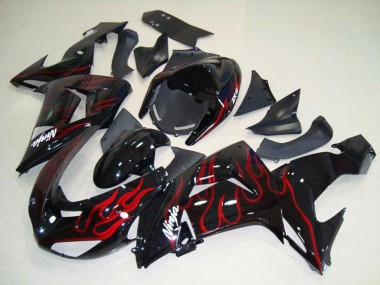 2006-2007 Red Flame ZX10R Motorcycle Fairings