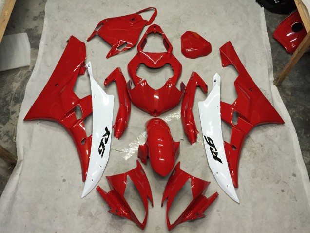 2006-2007 Red and White C2W R6 Motorcycle Fairings