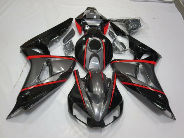 2006-2007 Silver Black Red Pin Stripe CBR1000RR Motorcycle Fairings