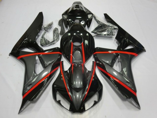 2006-2007 Silver and Black CBR1000RR Motorcycle Fairings