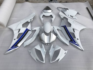 2006-2007 Silver and Blue R6 Motorcycle Fairings