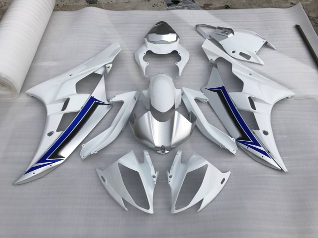 2006-2007 Silver and Blue R6 Motorcycle Fairings