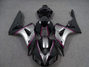 2006-2007 Silver with Pink Pin Stripe CBR1000RR Motorcycle Fairings