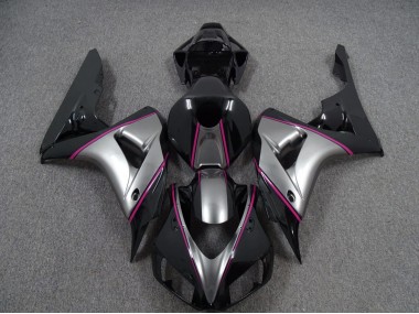 2006-2007 Silver with Pink Pin Stripe CBR1000RR Motorcycle Fairings
