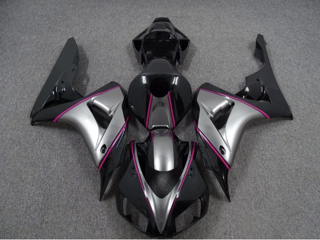 2006-2007 Silver with Pink Pin Stripe CBR1000RR Motorcycle Fairings