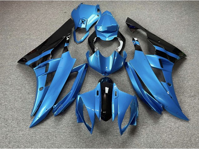 2006-2007 Sky Blue and Black R6 Motorcycle Fairings