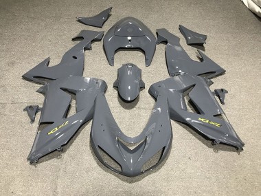 2006-2007 Smooth Grey & Yellow ZX10R Motorcycle Fairings