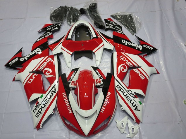 2006-2007 White Red ZX10R Motorcycle Fairings