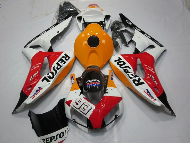 2006-2007 White Repsol 93 CBR1000RR Motorcycle Fairings