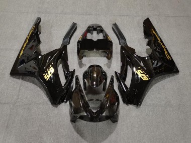 2006-2008 Gloss Black & Gold Daytona 675 Motorcycle Fairings