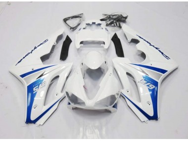 2006-2008 White and Blue Style Daytona 675 Motorcycle Fairings
