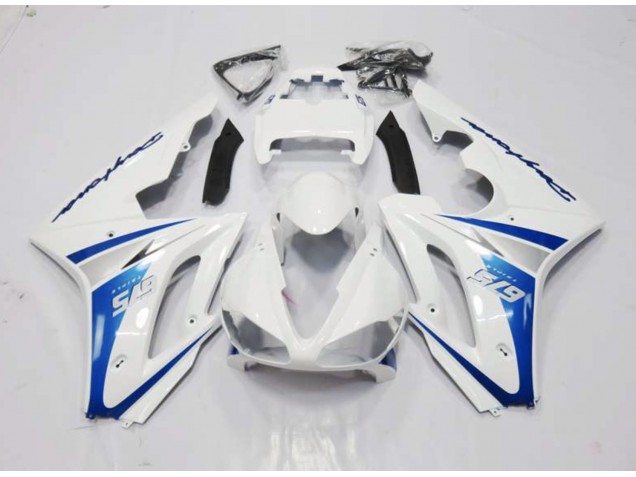 2006-2008 White and Blue Style Daytona 675 Motorcycle Fairings