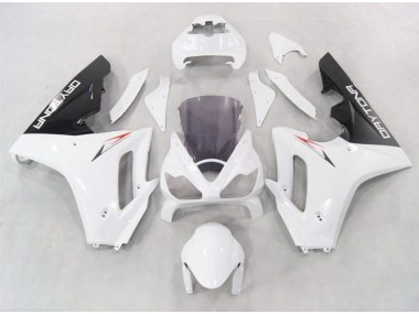 2006-2008 White w Black lowers Daytona 675 Motorcycle Fairings