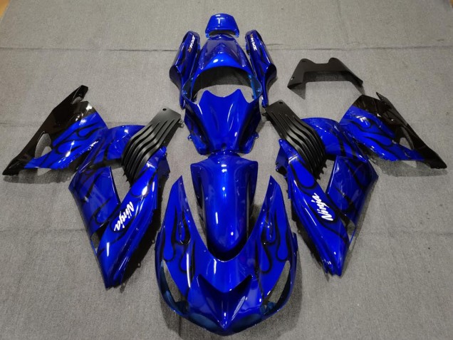 2006-2011 Blue Gloss ZX14R Motorcycle Fairings