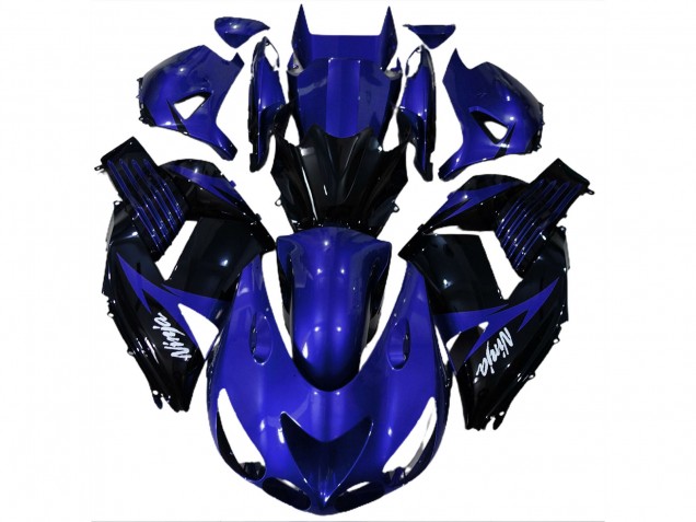 2006-2011 Gloss Blue and Black ZX14R Motorcycle Fairings