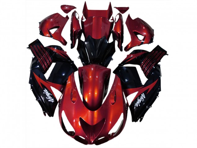 2006-2011 Gloss Red and Black ZX14R Motorcycle Fairings