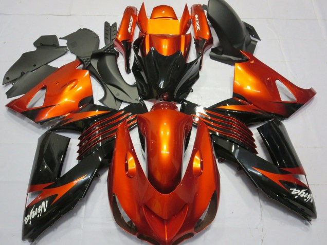 2006-2011 Green Black ZX14R Motorcycle Fairings