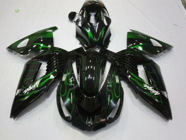 2006-2011 Green Flame ZX14R Motorcycle Fairings