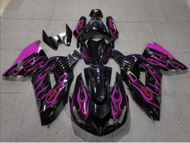 2006-2011 Pink Flame ZX14R Motorcycle Fairings
