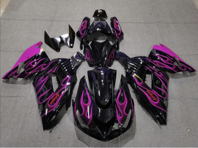 2006-2011 Pink Flame ZX14R Motorcycle Fairings