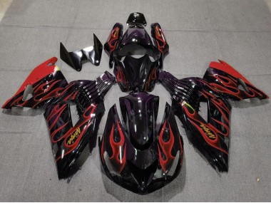 2006-2011 Red Flame ZX14R Motorcycle Fairings