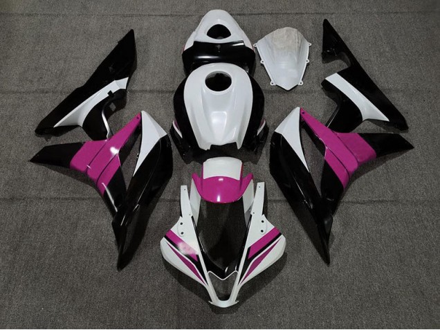 2007-2008 Black White and Pink CBR600RR Motorcycle Fairings