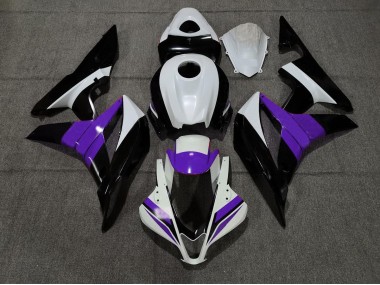 2007-2008 Black White and Purple CBR600RR Motorcycle Fairings