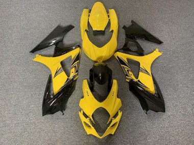2007-2008 Black and Yellow GSXR 1000 Motorcycle Fairings